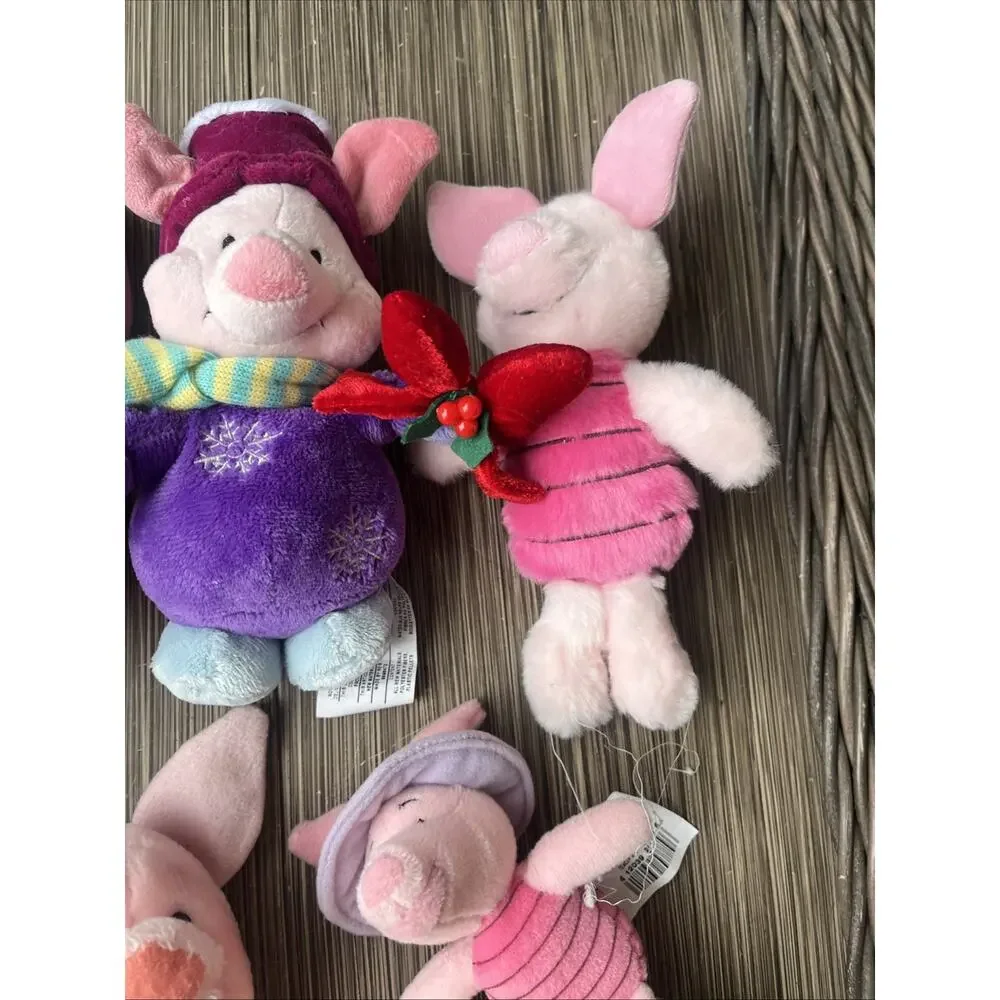 Disney Piglet Winnie the Pooh Small Plush Stuffed Animals Lot of 10